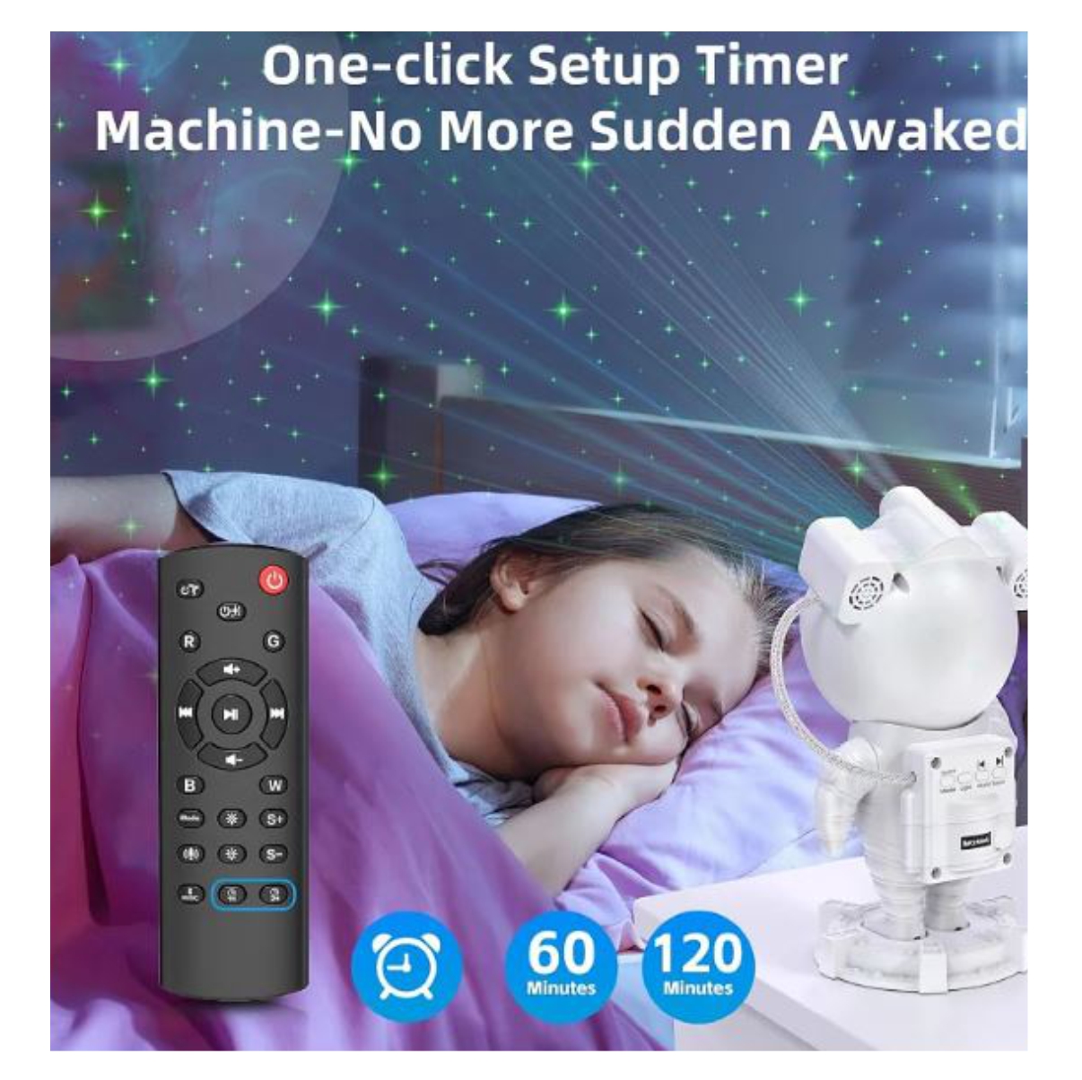 Miniatura 3 de Proyector lampara Astronauta Bluetooth